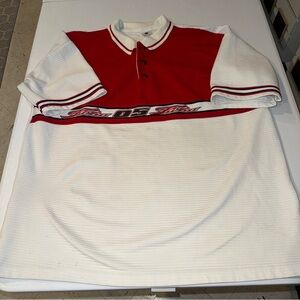 Vintage Fubu Shirt With Collar One Size Fubu 05 Red And‎ White